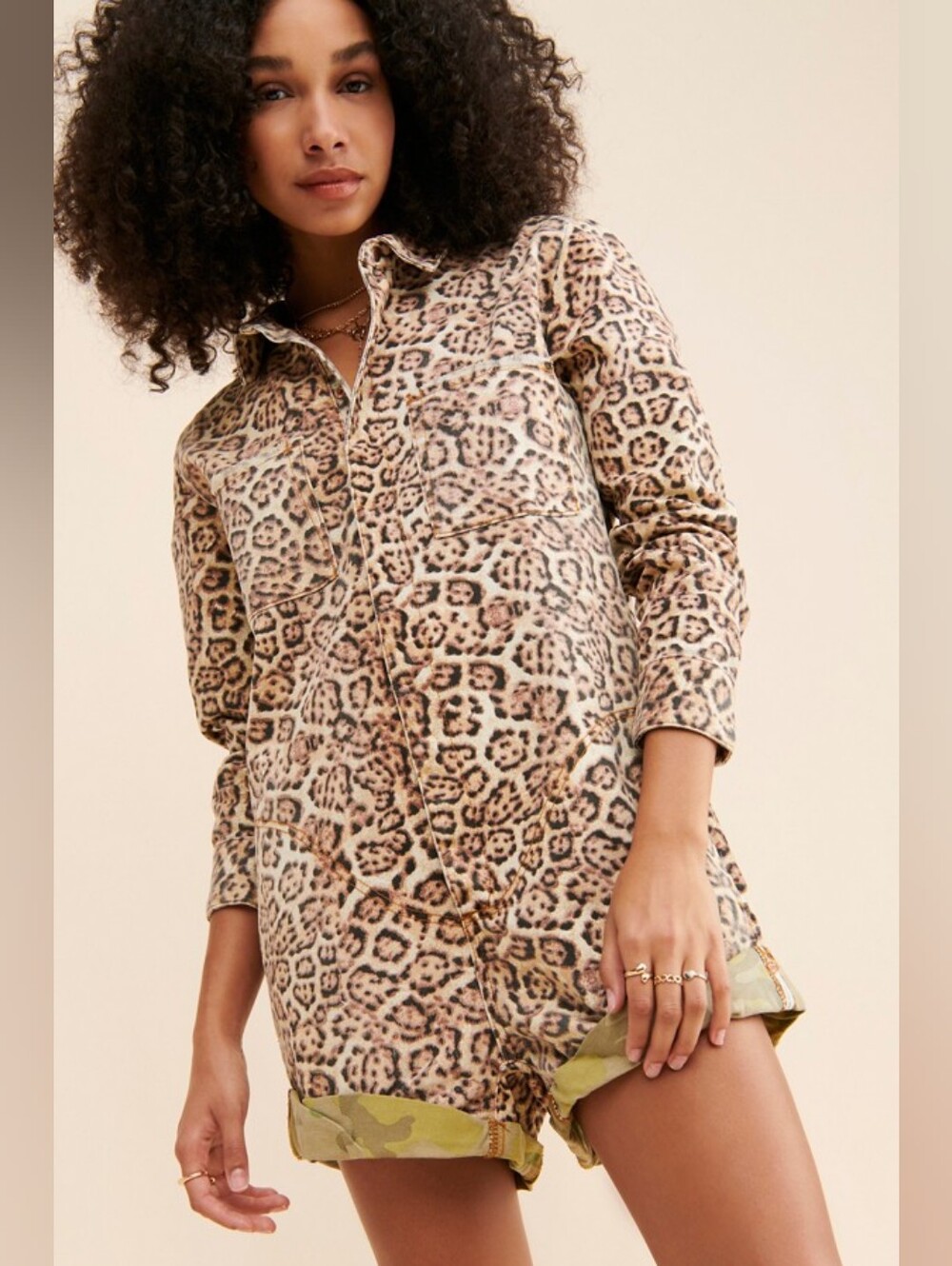 Oneteaspoon Leopard Prophecy Jumpsuit, Size Medium